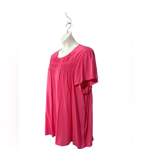 Penningtons, Plus Size Pink Short Sleeve Relaxed Blouse, 2X - Picture 5 of 9